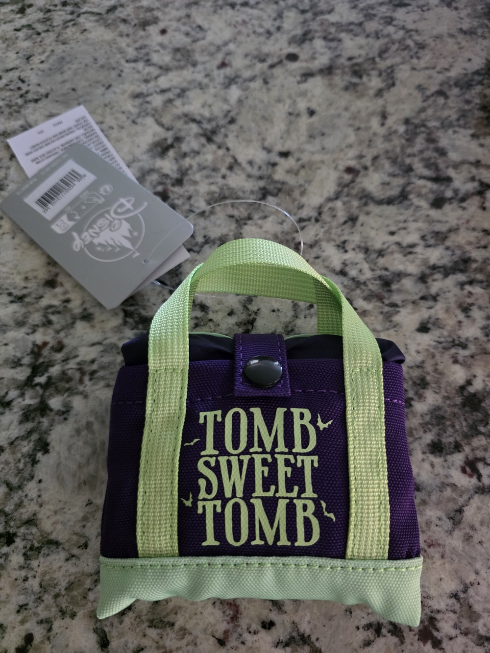 Tomb Sweet Tomb Mini Tote - Purple & Lime